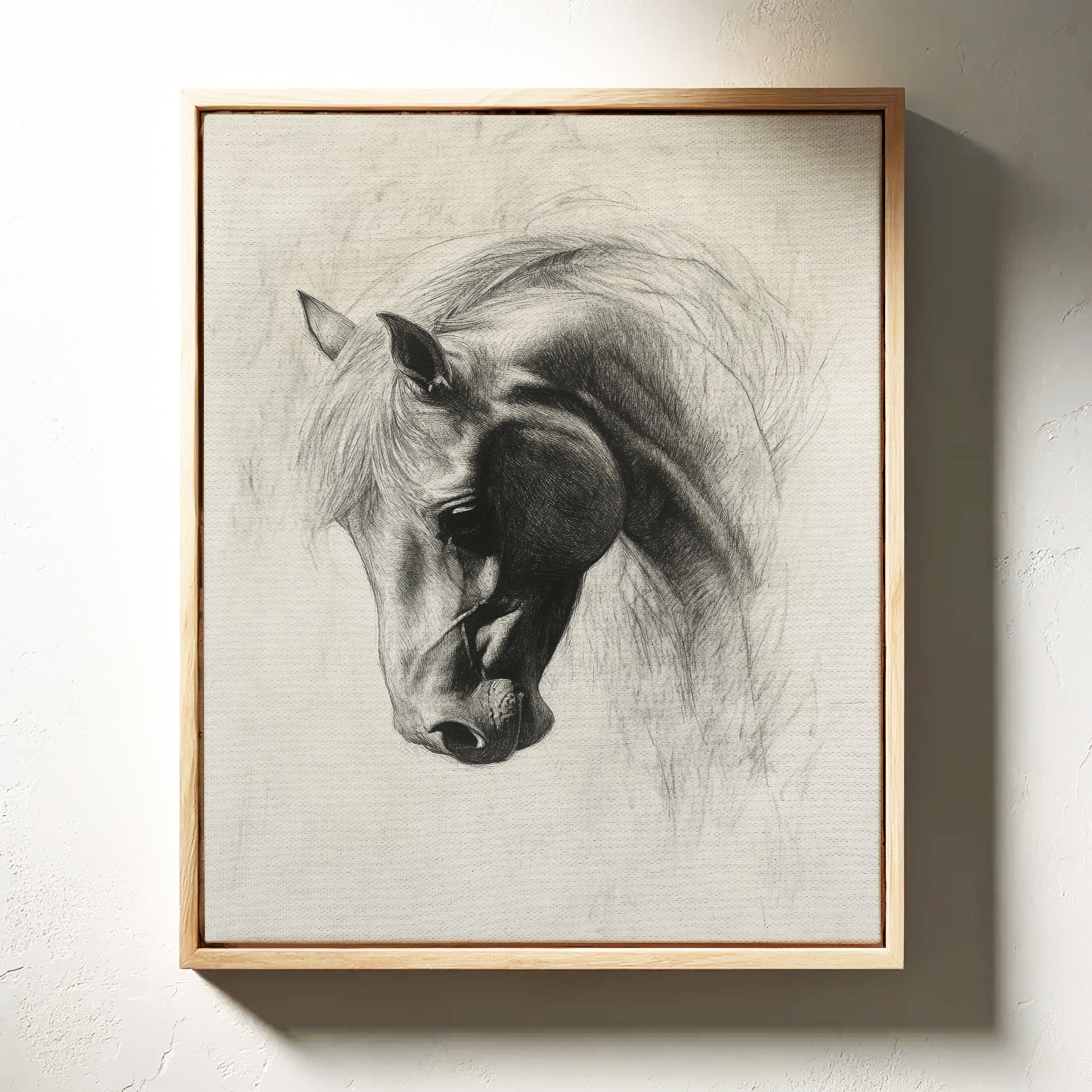 Horse Pencil Drawing – Western Equine Wall Art