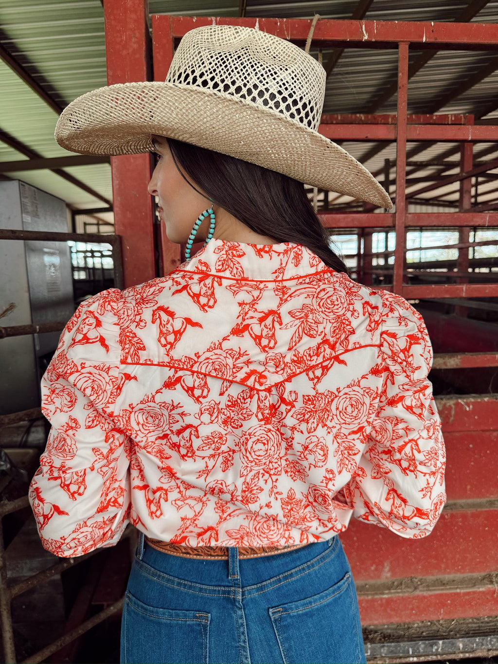 The Red Floral Horse Performance Top-BEST SELLER