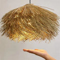 Japanese Wabi Sabi Style Rattan Woven Pendant Light