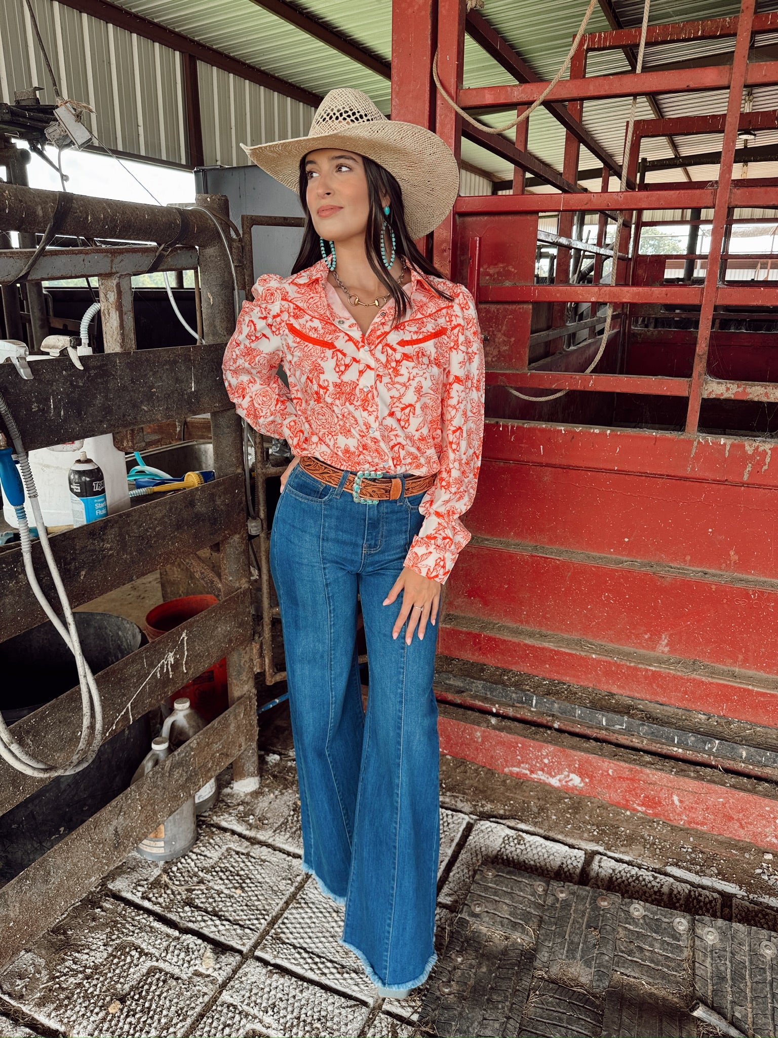 The Red Floral Horse Performance Top-BEST SELLER