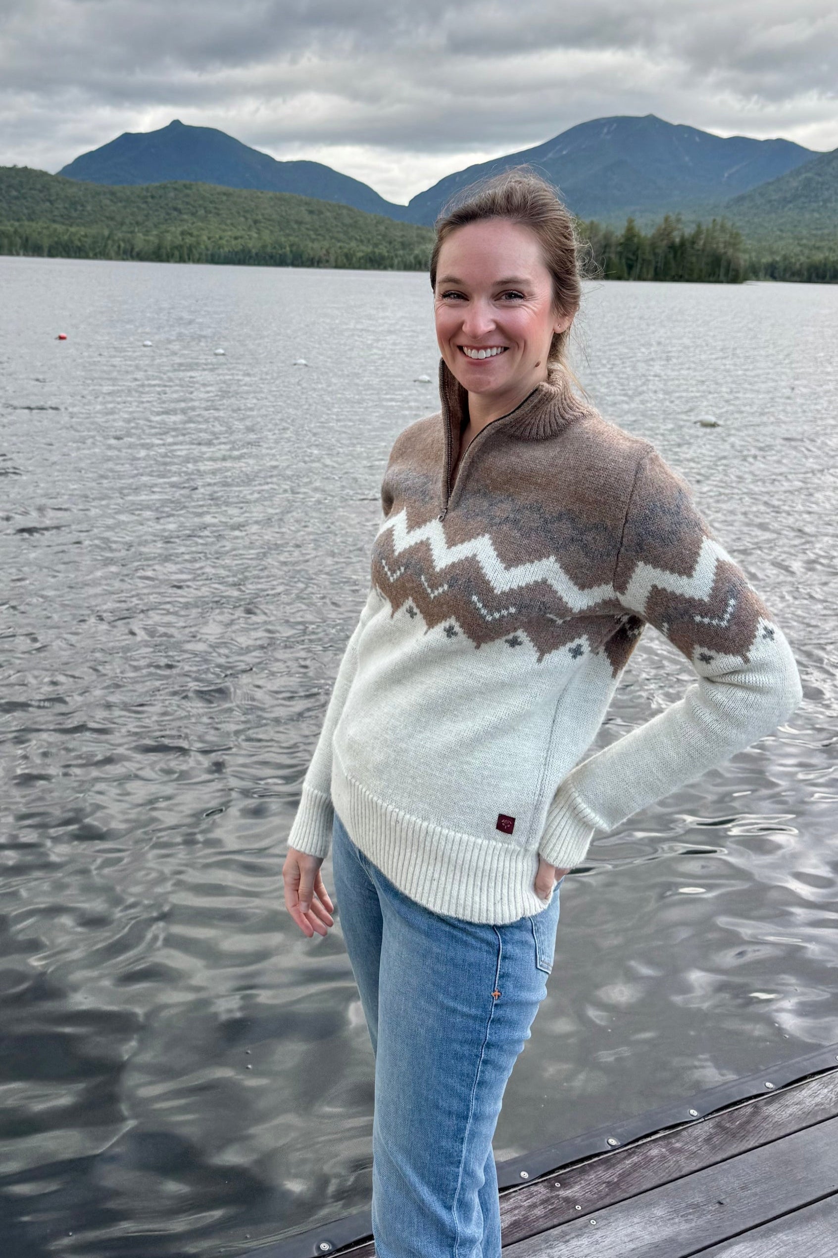 Skyward Alpaca/Wool Sweater (Brown)