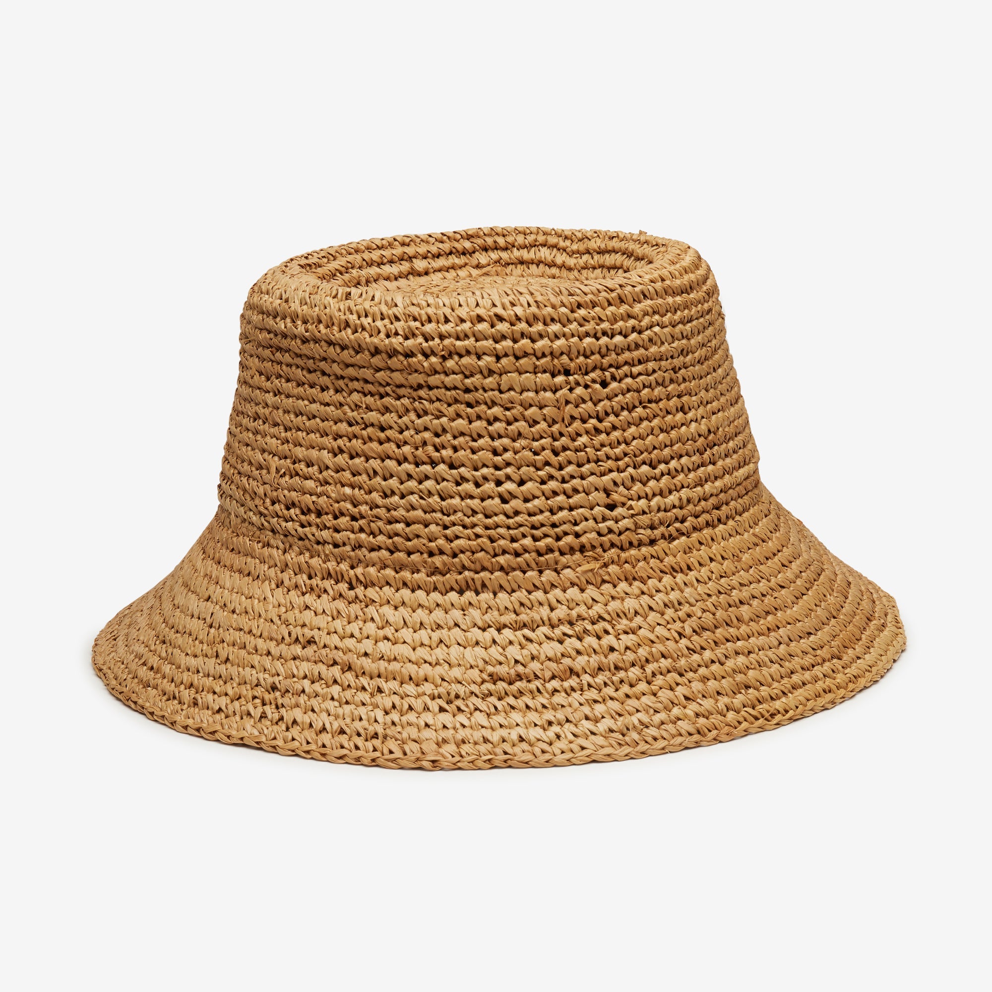 Tali Raffia Bucket in Camel