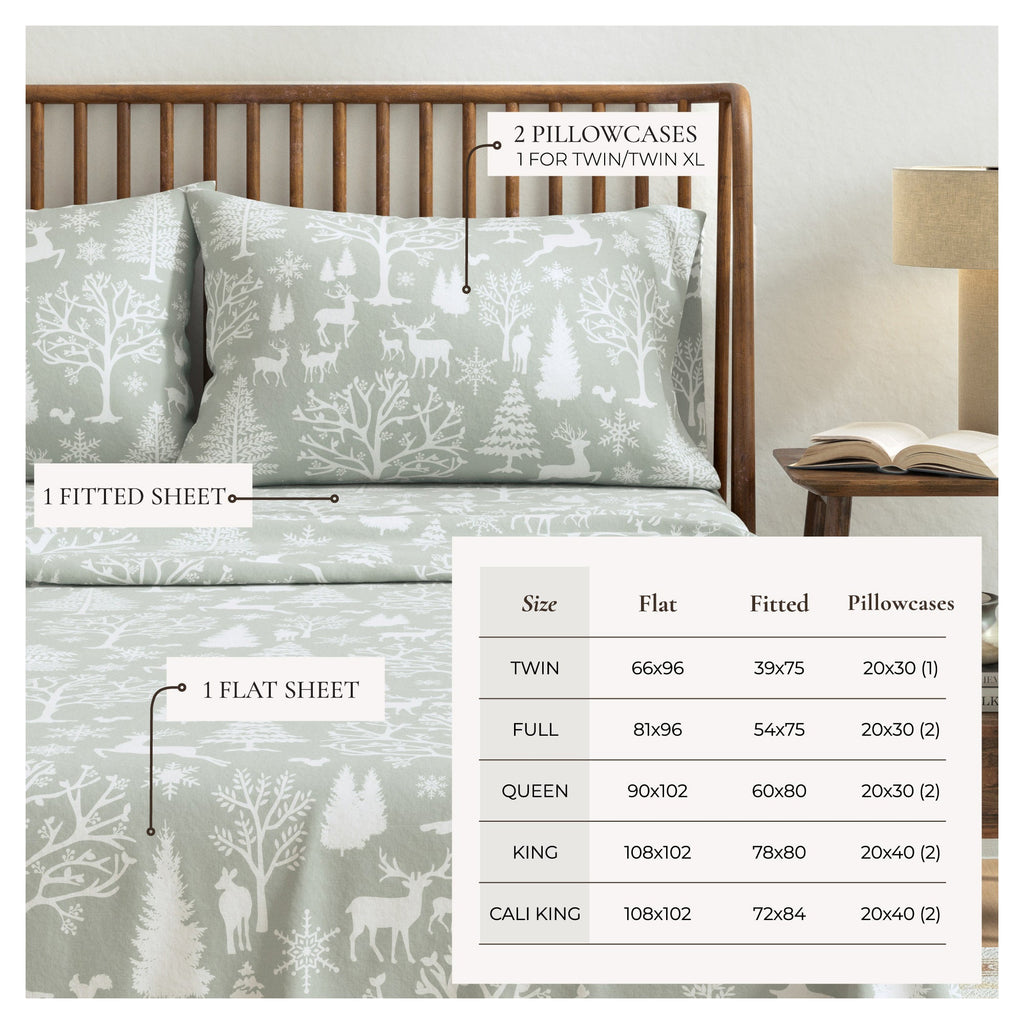 Turkish Cotton Flannel Sheet - Lakeview Collection